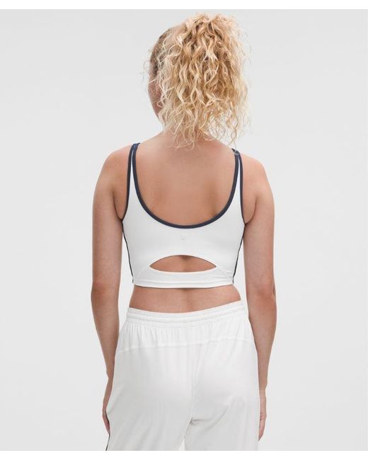 lululemon athletica White Scoop-Neck Cutout Tennis Tank Top