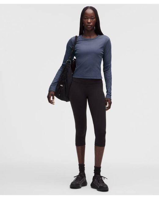 lululemon athletica Blue – Little Ribbed Long-Sleeve Tee – – Size Large
