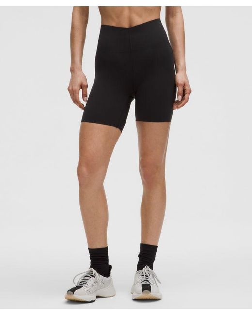 lululemon athletica Black – Glow Up Super-High-Rise Shorts – 6" – – Size 4
