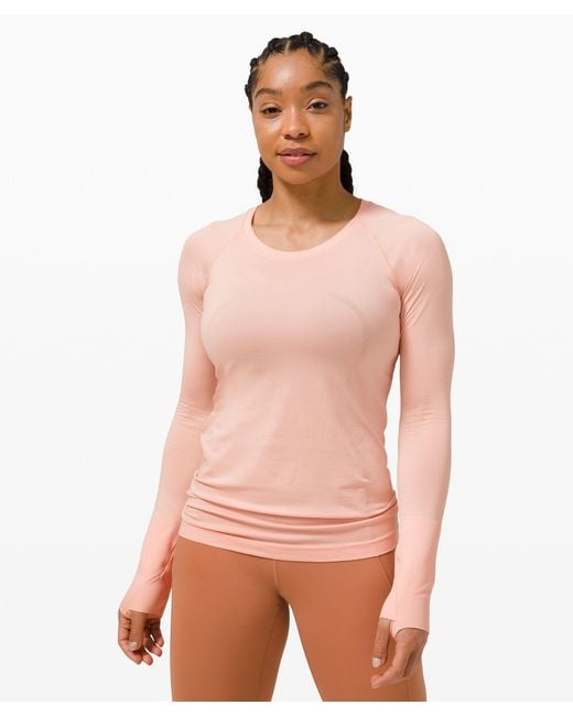 lululemon athletica Swiftly Tech Long Sleeve Shirt 2.0 in Pink