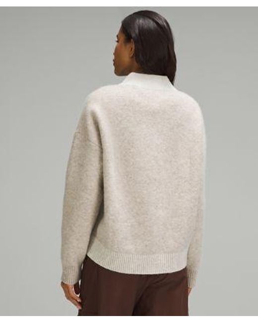 lululemon athletica Gray Alpaca Wool-blend V-neck Sweater