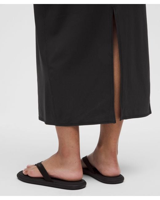 lululemon athletica Black – Nulu Slim-Fit High-Rise Maxi Skirt – – Size 6