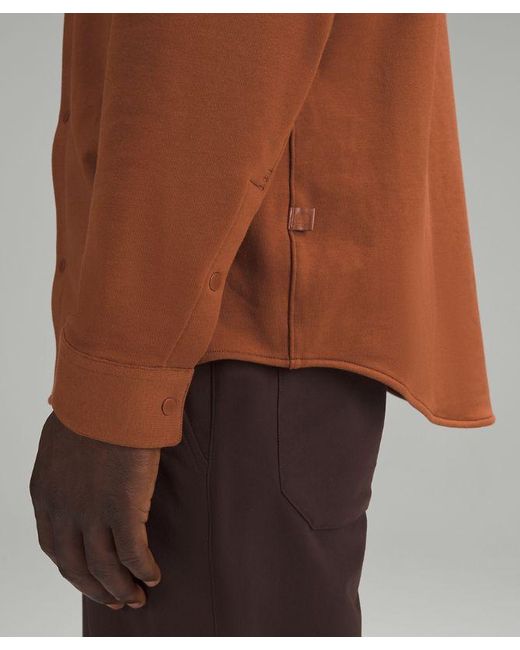 lululemon athletica Brown Soft Knit Overshirt French Terry