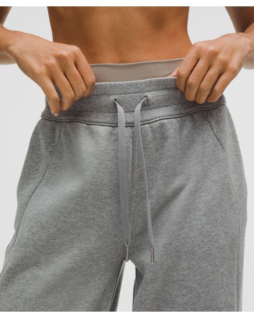 lululemon athletica Gray Scuba Mid-Rise Wide-Leg Pant