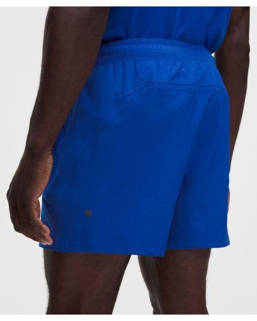 lululemon athletica Blue Pace Breaker Linerless Short 5" for men