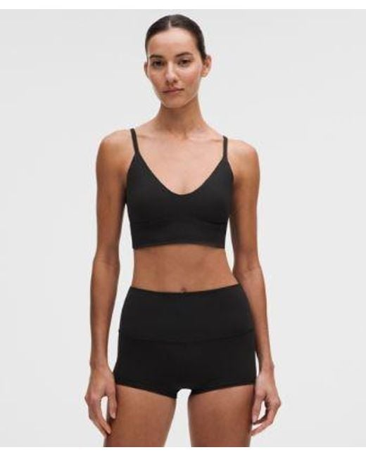 lululemon athletica Black – Focuser Scoop-Neck Sports Bra Nulu Light Support, A/B Cup – – Size Large