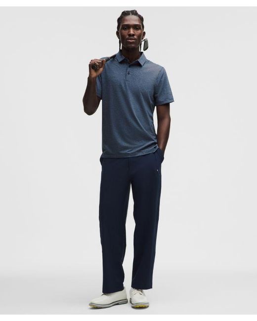 lululemon athletica Blue – Evolution Short-Sleeve Polo Shirt – – Size Large for men
