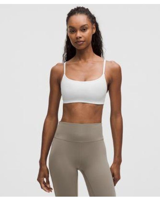 lululemon athletica Gray Wunder Train Strappy Racer Bra