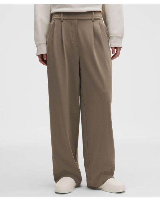 lululemon athletica Natural Daydrift High-Rise Wide-Leg Trouser