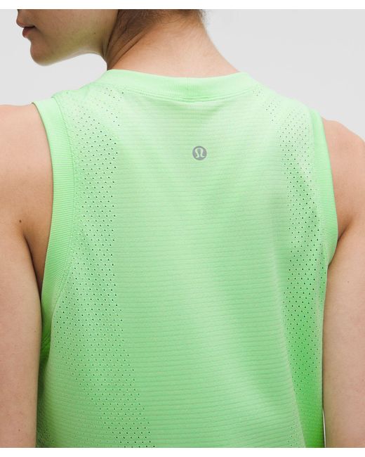 lululemon athletica Green Swiftly High-Low Cropped Tank Top