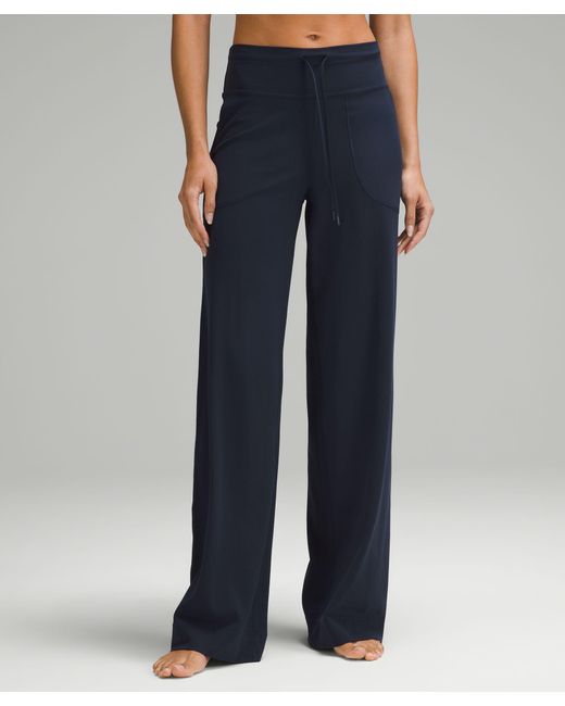 ルルレモン　ワイド パンツ　Throwback Still Pant ネイビー lululemon Throwback Still Pant in Blue | Lyst
