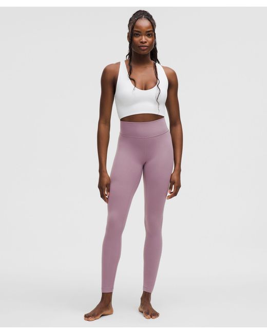 lululemon athletica Purple Groove High-Rise Ribbed Panel Tight 28"