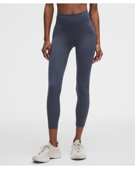 lululemon athletica Blue – Wunder Train High-Rise Tight Leggings With Pockets – 25" – – Size 4