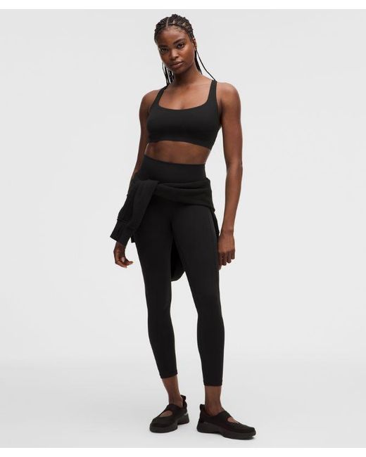 lululemon athletica Black – Flexyflex Strappy Yoga Sports Bra Light Support, D-Ddd Cups – – Size Large/Xl