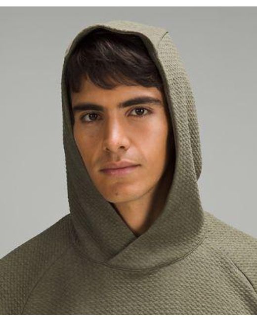lululemon athletica Green Textured Double-knit Cotton Hoodie