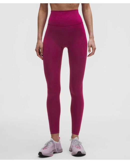 lululemon athletica Red Wunder Train No Line High-Rise Tight 28"