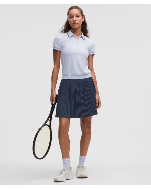 lululemon Pleated High-Rise Knee-Length Tennis Skirt in Blue | Lyst