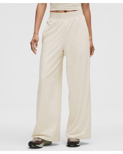 lululemon athletica White Swift High-Rise Wide-Leg Pant