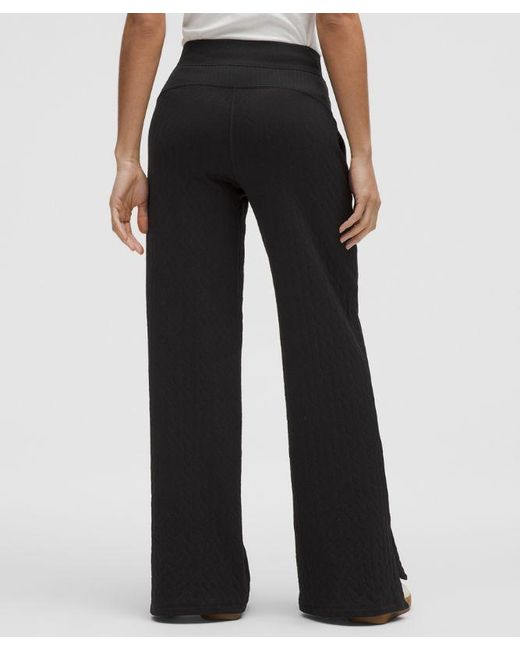 lululemon athletica Black Engineered Warmth Cable-Knit Pant