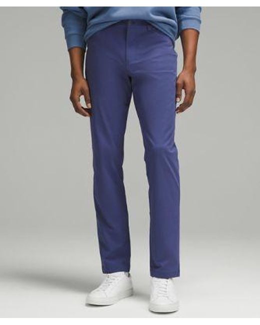 lululemon athletica Blue Abc Classic-fit 5 Pocket Pants 28"l Warpstreme for men