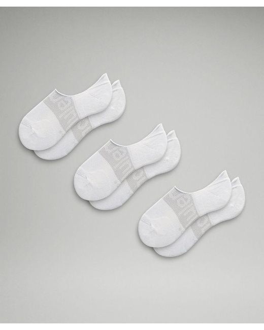 lululemon athletica Power Stride No-show Socks With Active Grip 3 Pack - Color White - Size L