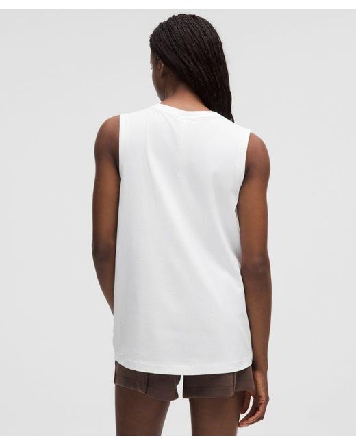 lululemon athletica White All Yours Organic Cotton Tank Top