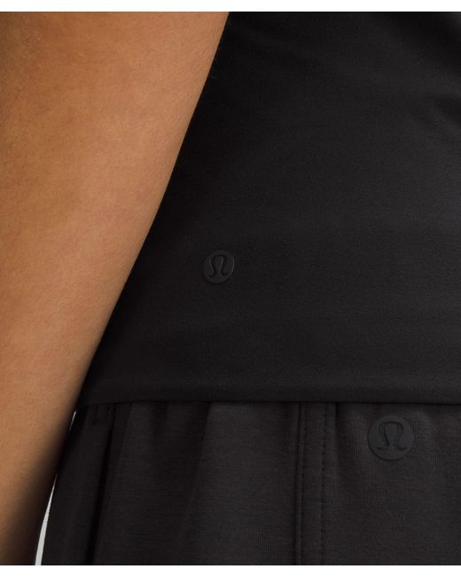 lululemon athletica Black Wundermost Ultra-soft Nulu Hip-length Crew Short-sleeve Shirt