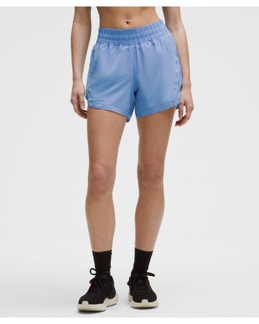 lululemon athletica Blue Track That High-Rise Lined Short 5"