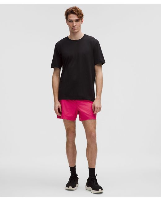 lululemon athletica Pink Pace Breaker Lined Shorts 5" for men