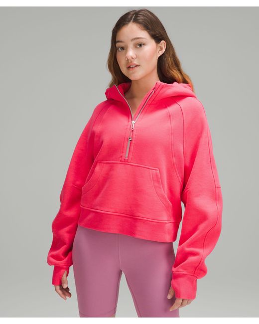lululemon athletica Scuba Oversized Half-zip Hoodie - Color Neon/pink -  Size M/l