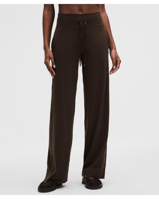 lululemon athletica Black Groove Wide-Leg High-Rise Pant