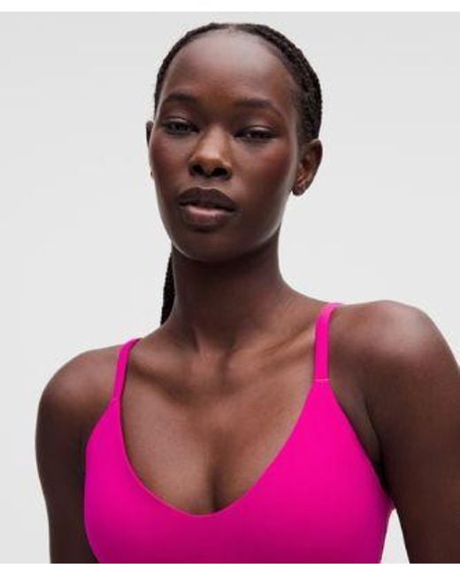 lululemon athletica Pink Focuser Scoop-Neck Bra Nulu
