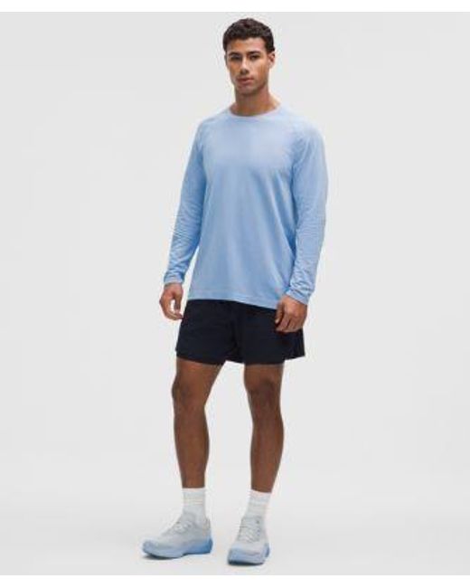 lululemon athletica Blue Metal Vent Tech Long-Sleeve Shirt for men