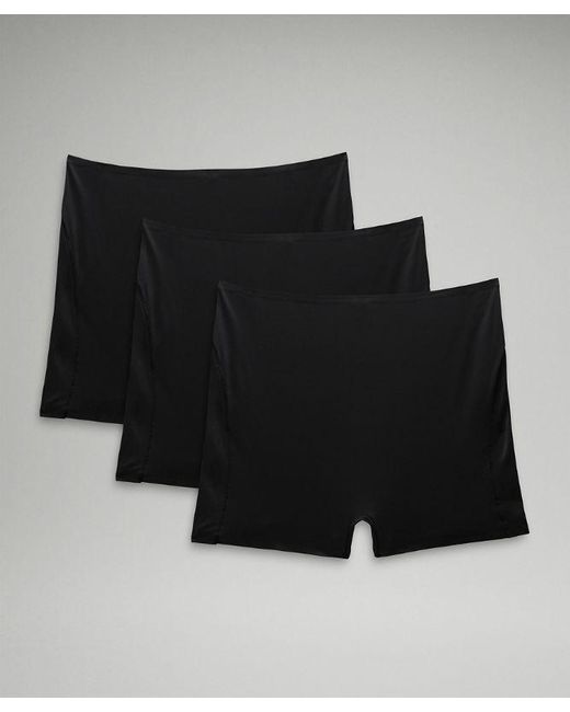 lululemon athletica Black Wundermost Ultra-soft Nulu Super-high-rise Shortie Underwear 2" 3 Pack