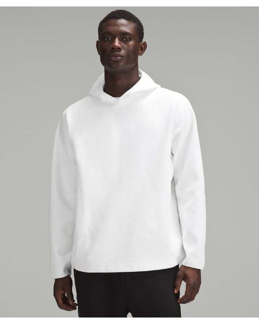lululemon athletica White Textured Spacer Pullover Hoodie for men