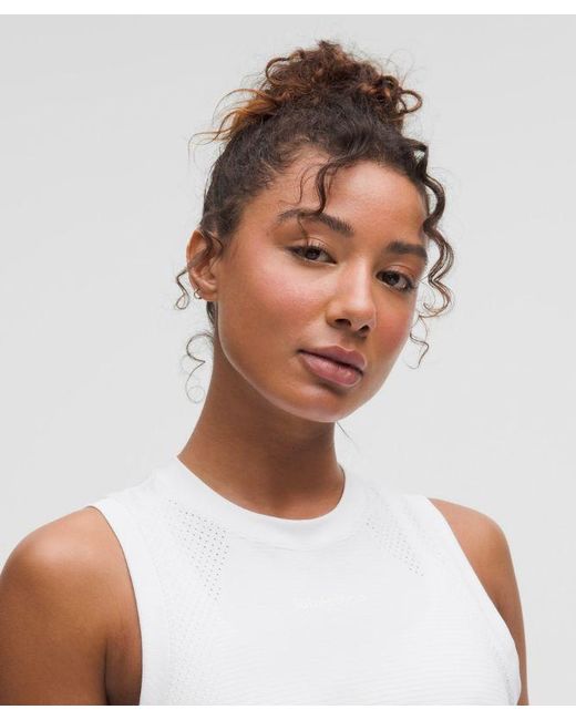 lululemon athletica Red Swiftly High-Low Cropped Tank Top