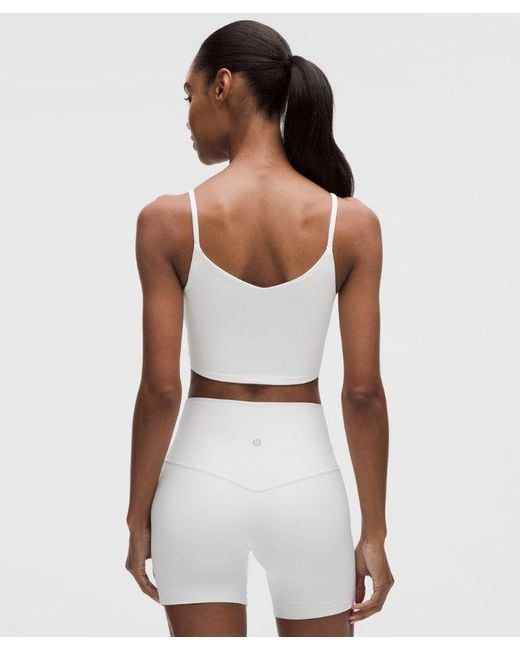 lululemon athletica White – Bend This Cami Spaghetti-Strap Sports Bra Light Support, A–C Cups – – Size Large/Xl
