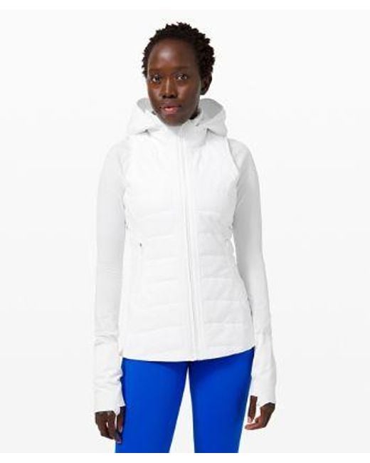 lululemon athletica White – Another Mile Vest Hood – – Size 12
