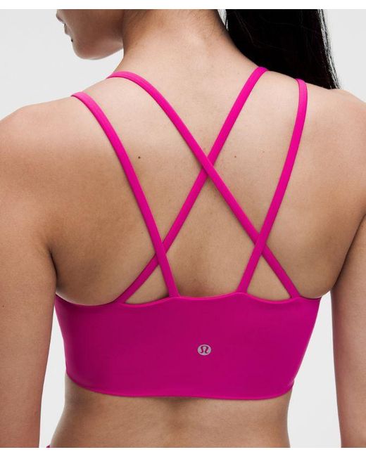 lululemon athletica Pink Like A Cloud Longline Bra