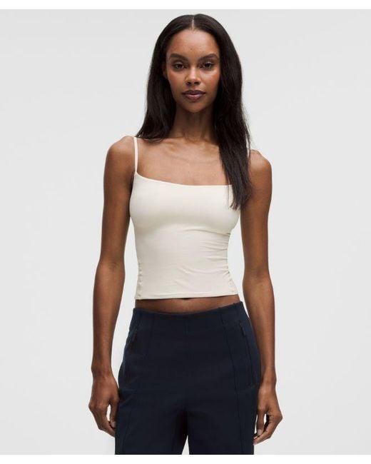 lululemon athletica White Wundermost Ultra-Soft Nulu Spaghetti-Strap Adjustable Cami