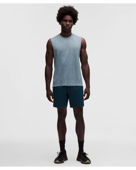 lululemon athletica Blue – Metal Vent Tech Sleeveless Shirt Fit – Color Pastel/ – Size Large for men