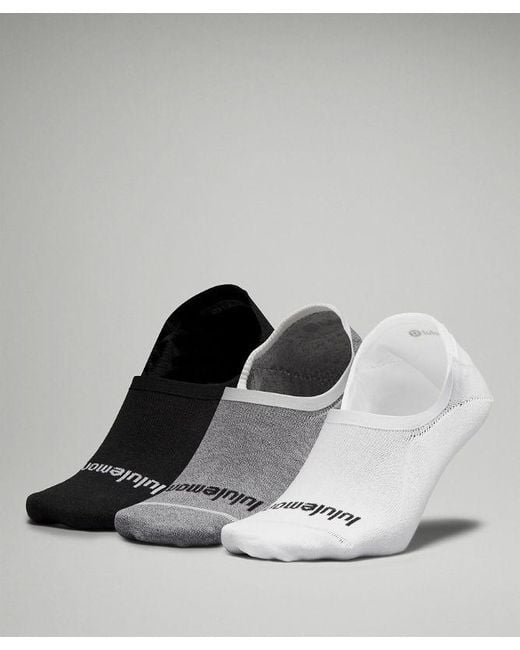lululemon athletica Daily Stride Comfort No-show Socks 3 Pack - Color White/grey/black - Size L for men