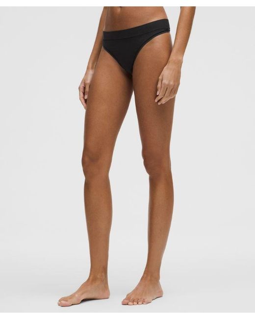 lululemon athletica Natural – Underease Mid-Rise Thong Underwear 5 Pack – /Khaki – Size Small