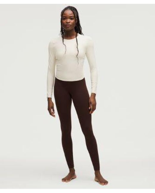 lululemon athletica Natural – All It Takes Ribbed Nulu Long-Sleeve Shirt – – Size 4