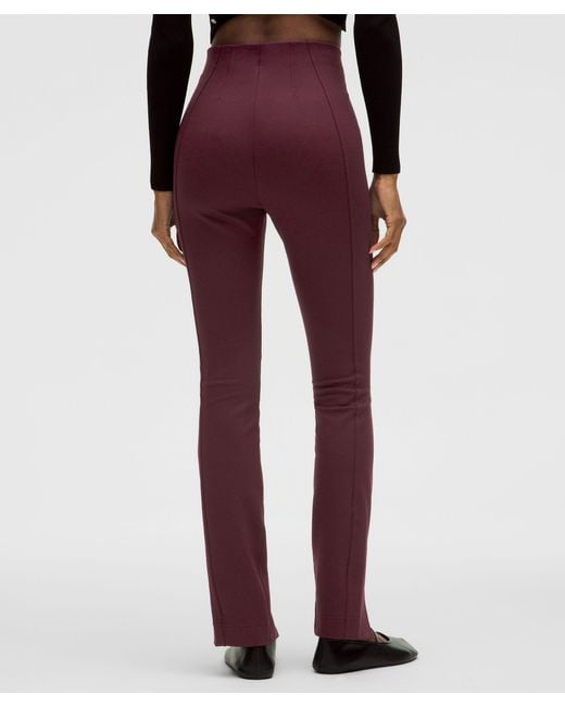 lululemon athletica Red – Stretch Knit High-Rise Pull-On Pants Regular – Color Burgundy/ –
