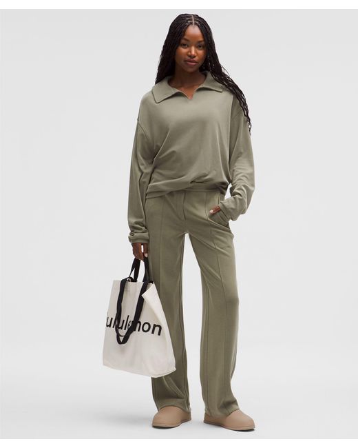 lululemon athletica Natural Softstreme Pintuck Mid-Rise Pant