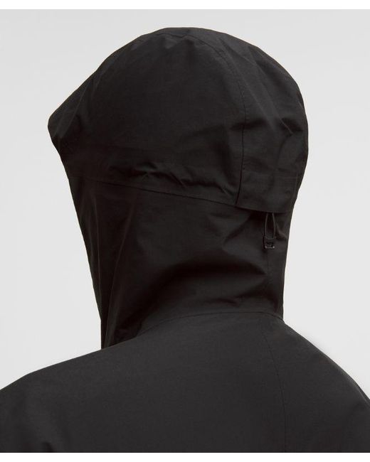 lululemon athletica Black Waterproof Cinch-Hem Jacket for men
