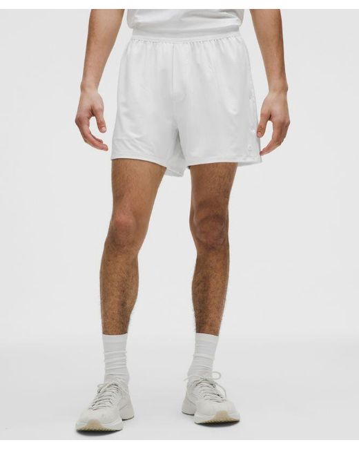 lululemon athletica White – Mesh-Panelled Tennis Shorts – 5" – – Size Large for men