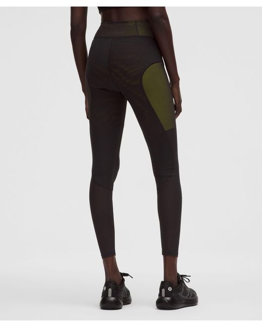 lululemon athletica Black Mesh-Panelled High-Rise Tight 28"