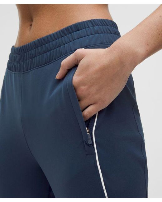 lululemon athletica Blue Everlux Slim-Fit High-Rise Track Pant